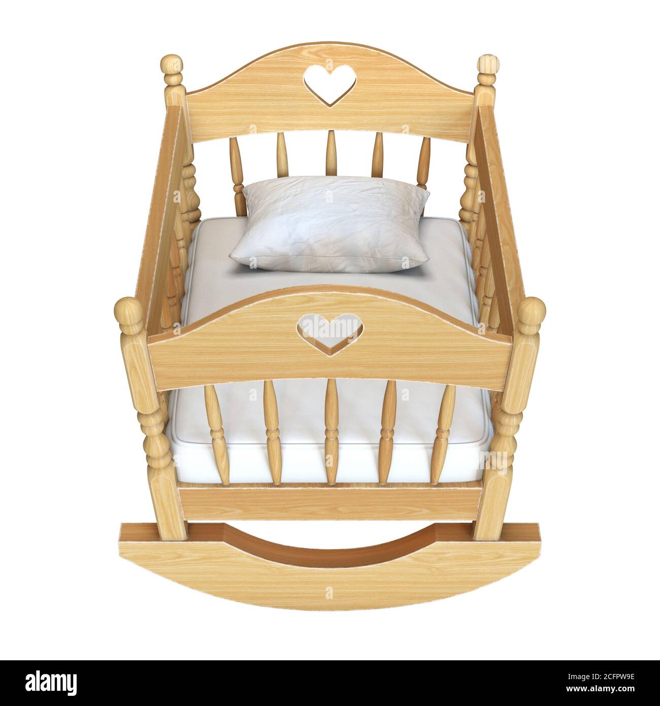 Cradle isolated on white background 3d rendering Stock Photo Alamy