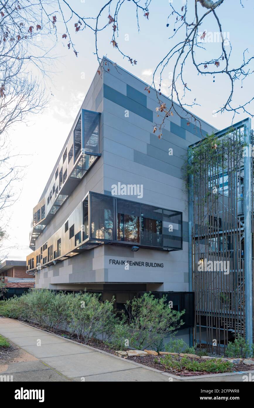 The Frank Fenner Building at the Australian National University (ANU) is the university's first 6 Star Green Star Office Design and is carbon neutral. Stock Photo