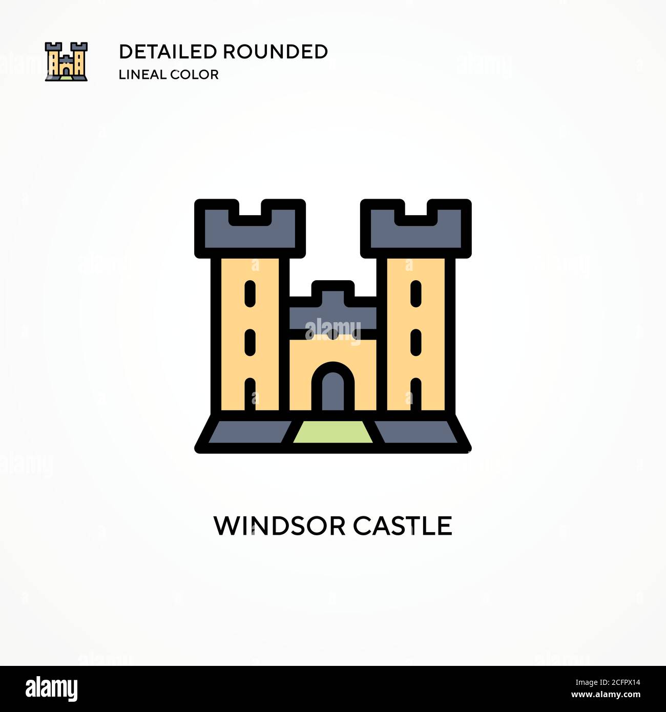 Windsor castle vector icon. Modern vector illustration concepts. Easy to edit and customize. Stock Vector