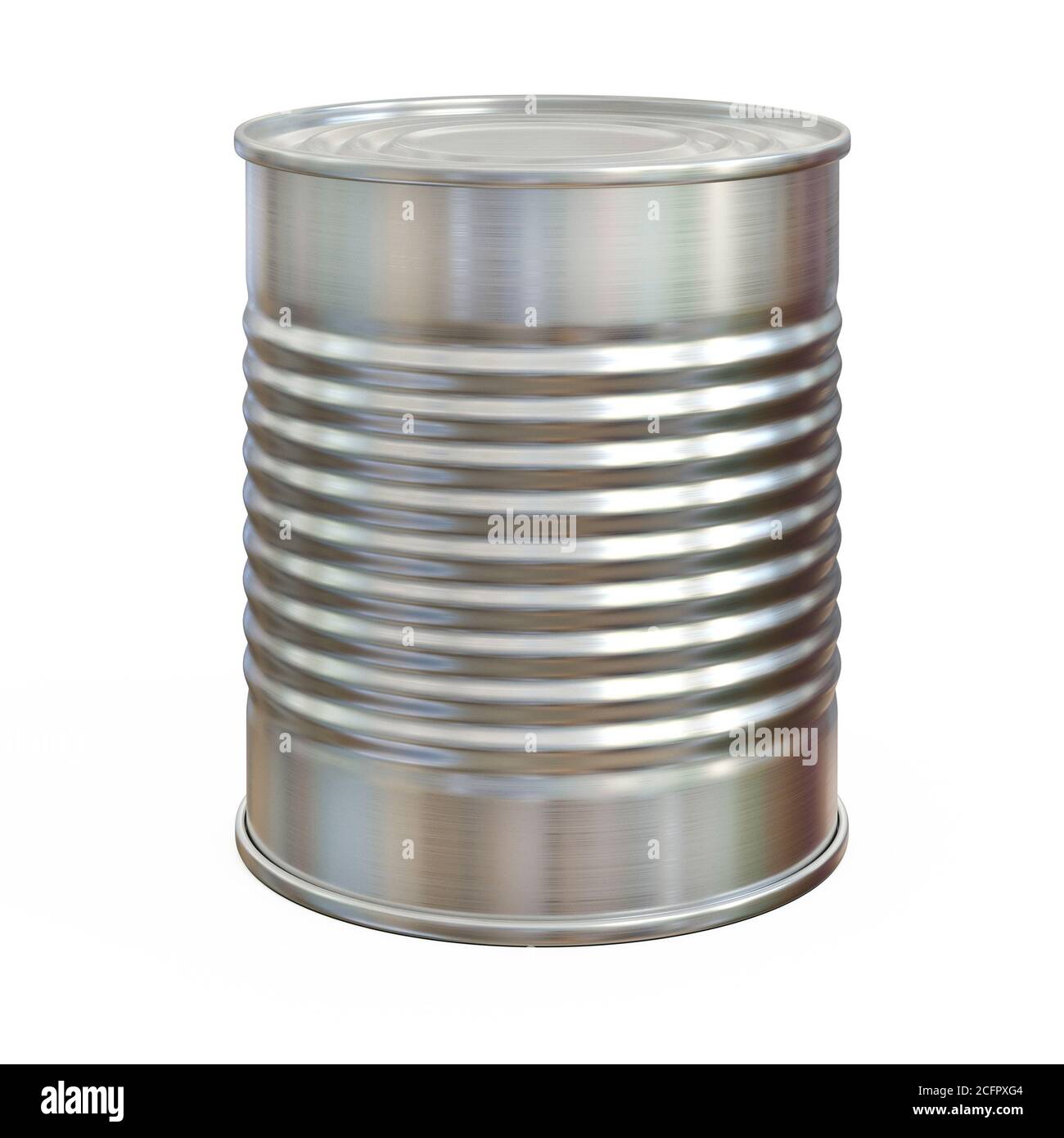 Tin can, aluminum can isolated on white background 3d rendering Stock
