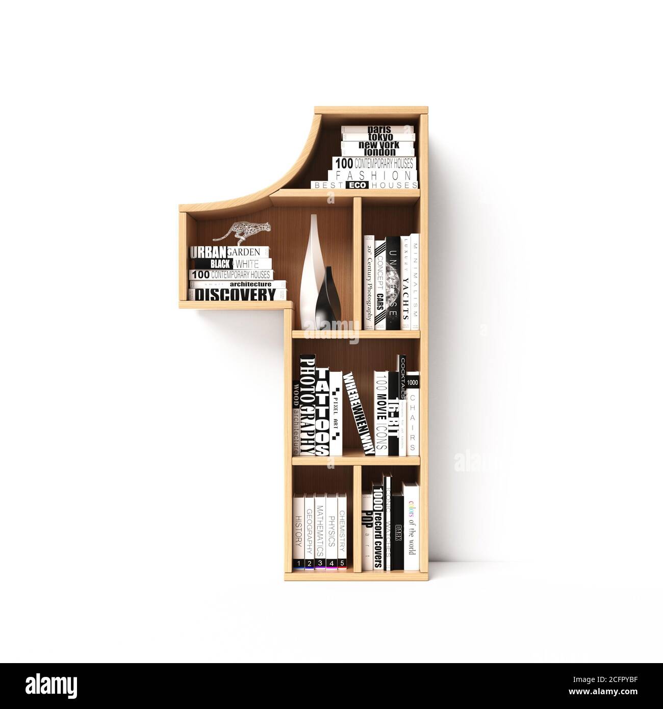 Bookshelves 3d Font Alphabet In The Form Of Book Shelves Mockup Font 3d Rendering Number 1 Stock Photo Alamy