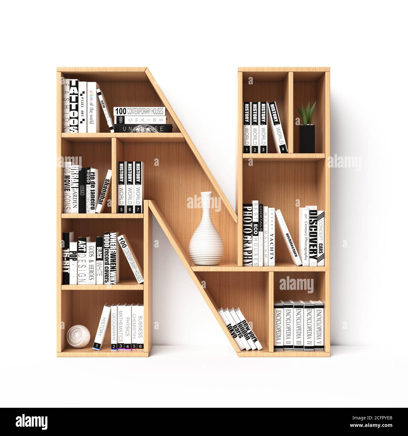 Download Bookshelves 3d Font Alphabet In The Form Of Book Shelves Mockup Font 3d Rendering Letter N Stock Photo Alamy