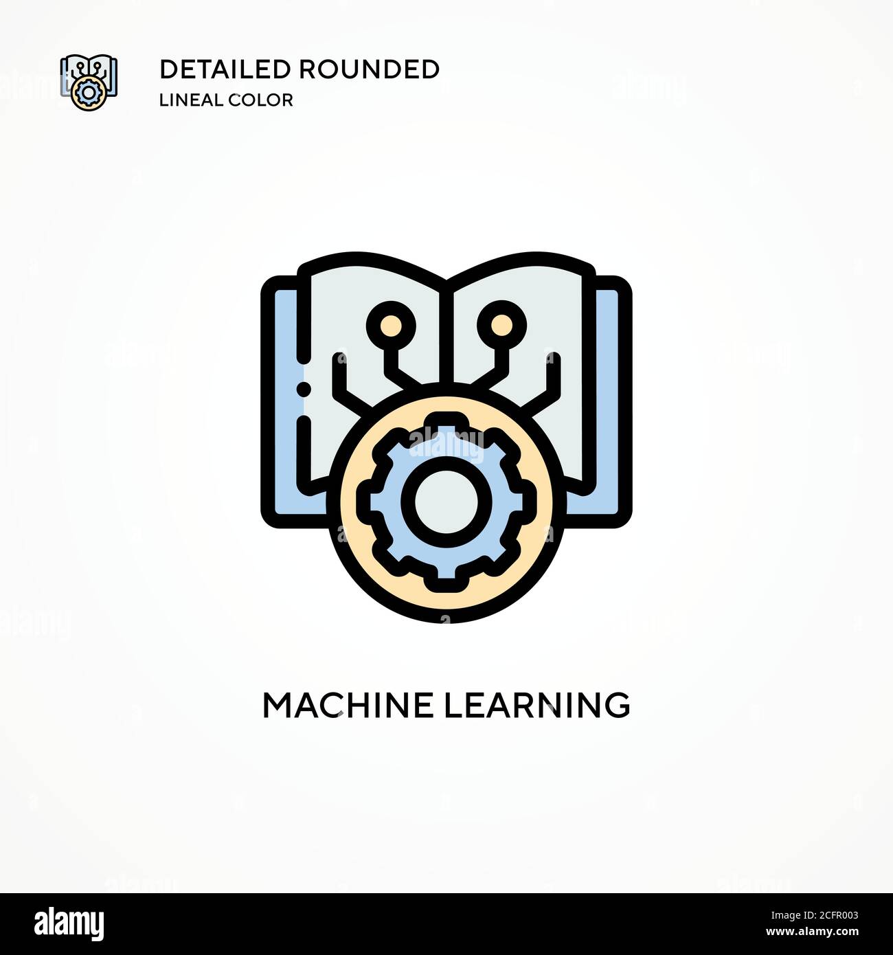Machine learning vector icon. Modern vector illustration concepts. Easy ...
