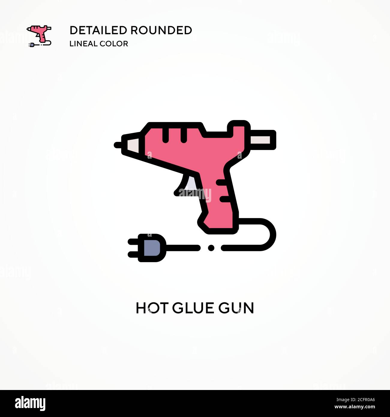 Hot glue gun vector icon. Modern vector illustration concepts. Easy to