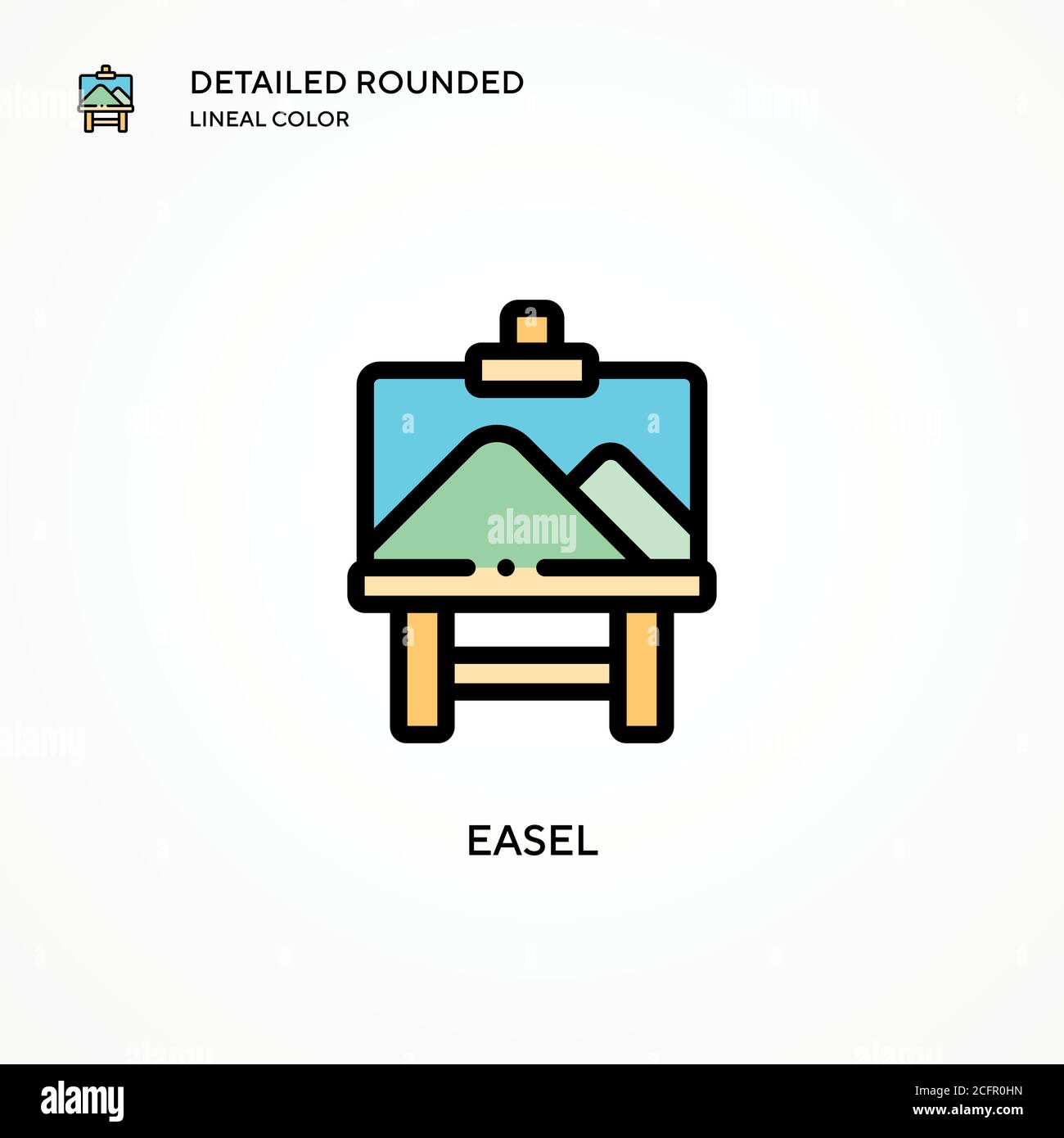 Easel vector icon. Modern vector illustration concepts. Easy to edit ...