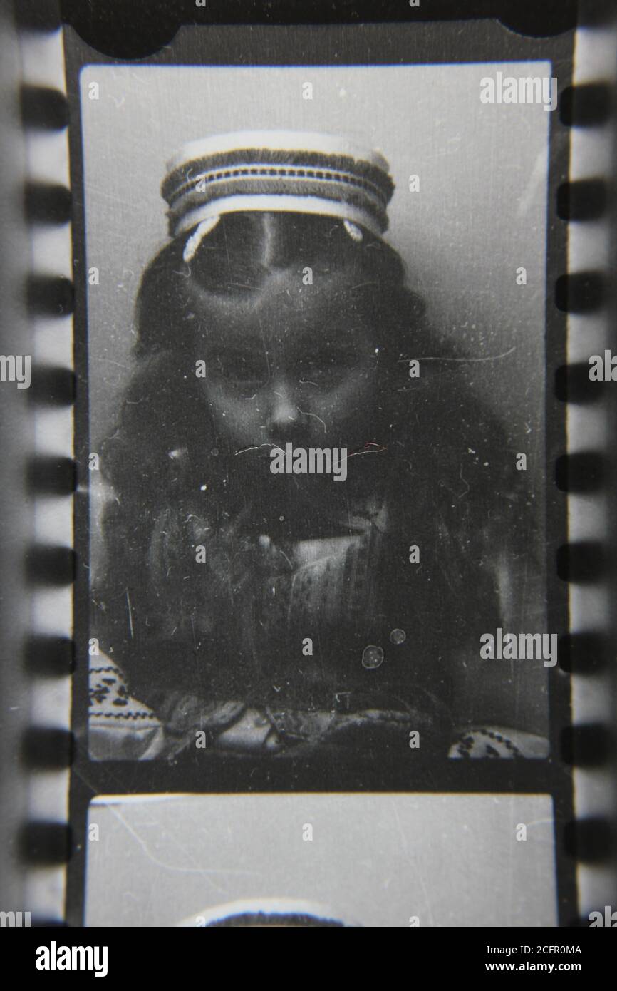 Fine 1970s vintage black and white photography of a head shot of a ...