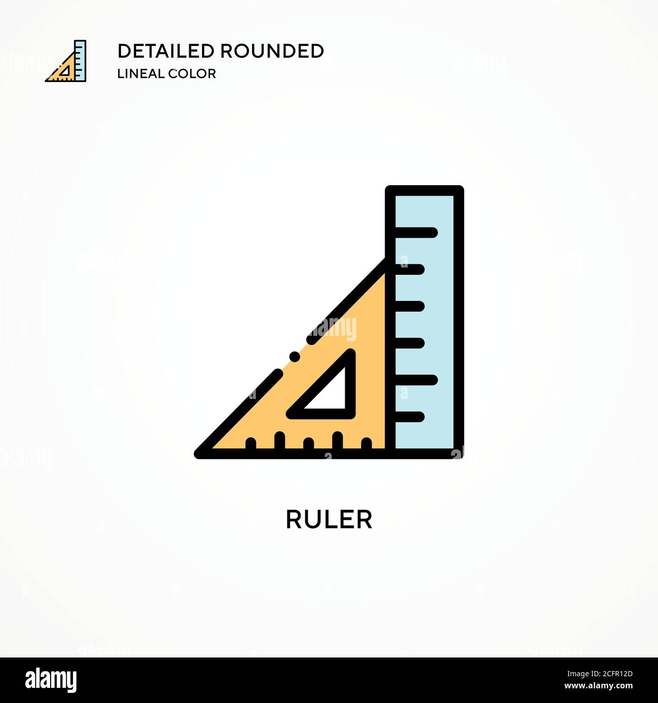 Ruler vector icon. Modern vector illustration concepts. Easy to edit ...
