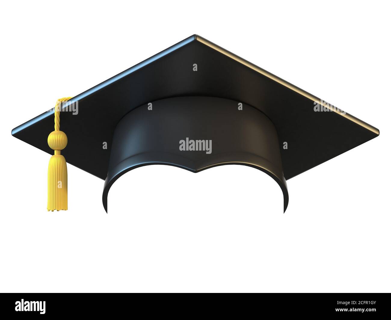 Graduation Cap isolated on white background 3d rendering Stock Photo ...