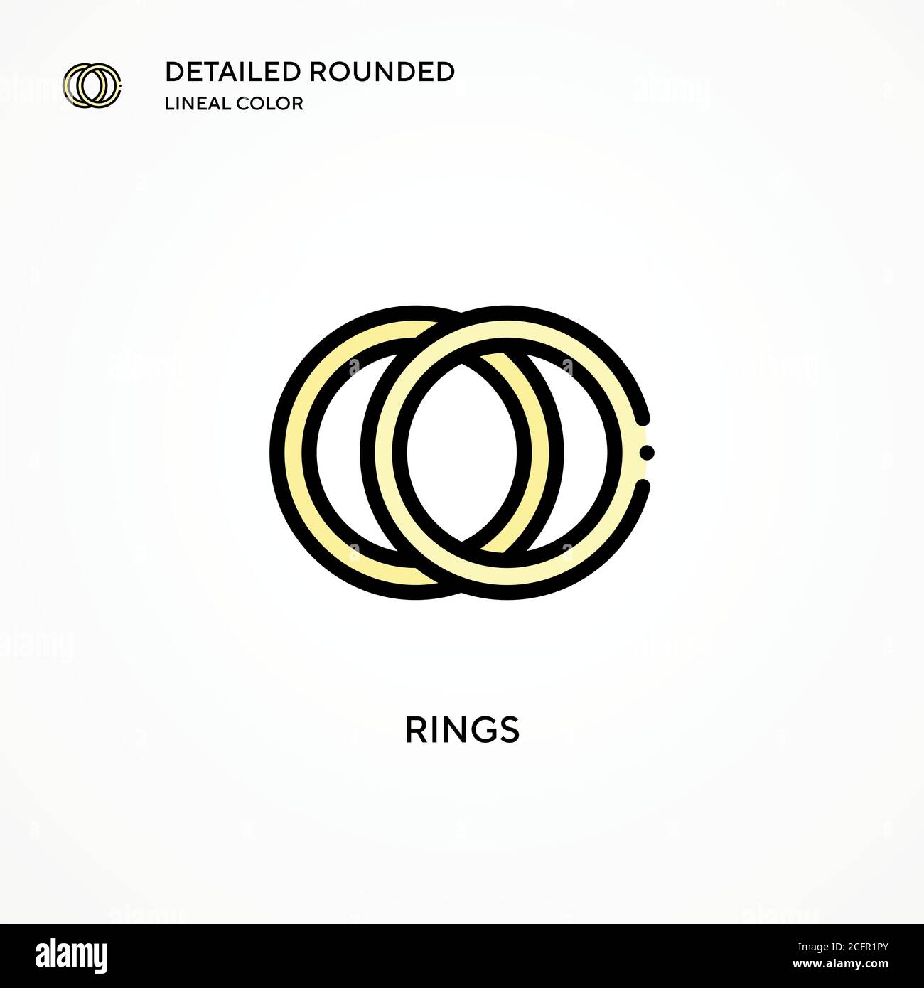 Rings vector icon. Modern vector illustration concepts. Easy to edit ...