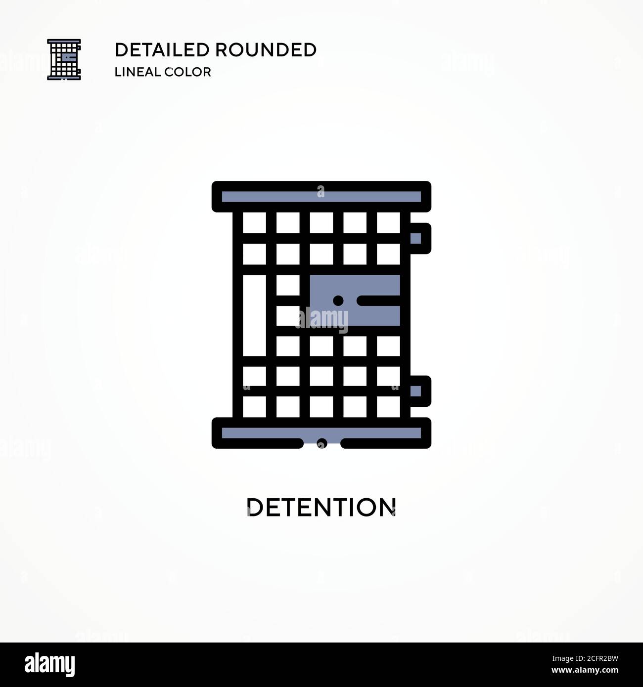 Detention vector icon. Modern vector illustration concepts. Easy to edit and customize. Stock Vector