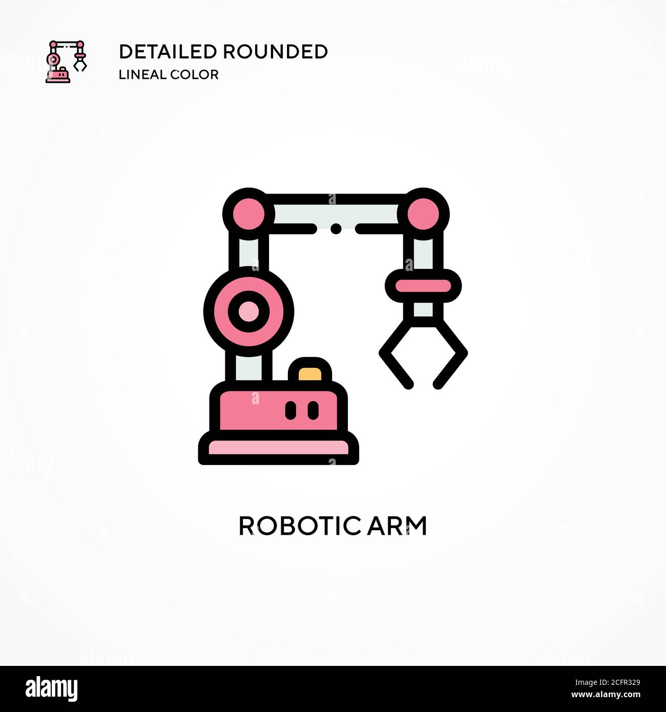 Robotic arm vector icon. Modern vector illustration concepts. Easy to ...