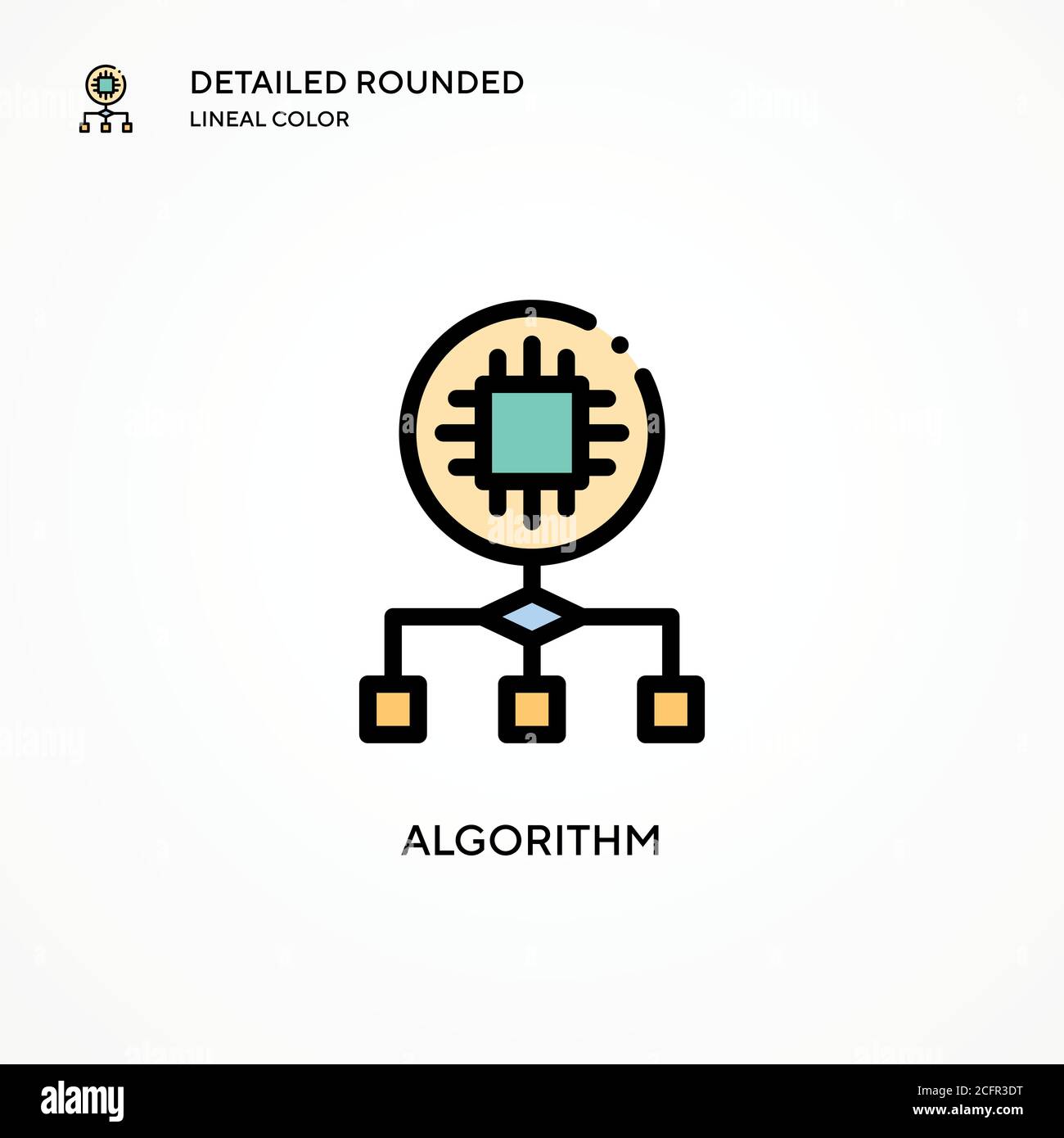 Algorithm vector icon. Modern vector illustration concepts. Easy to ...