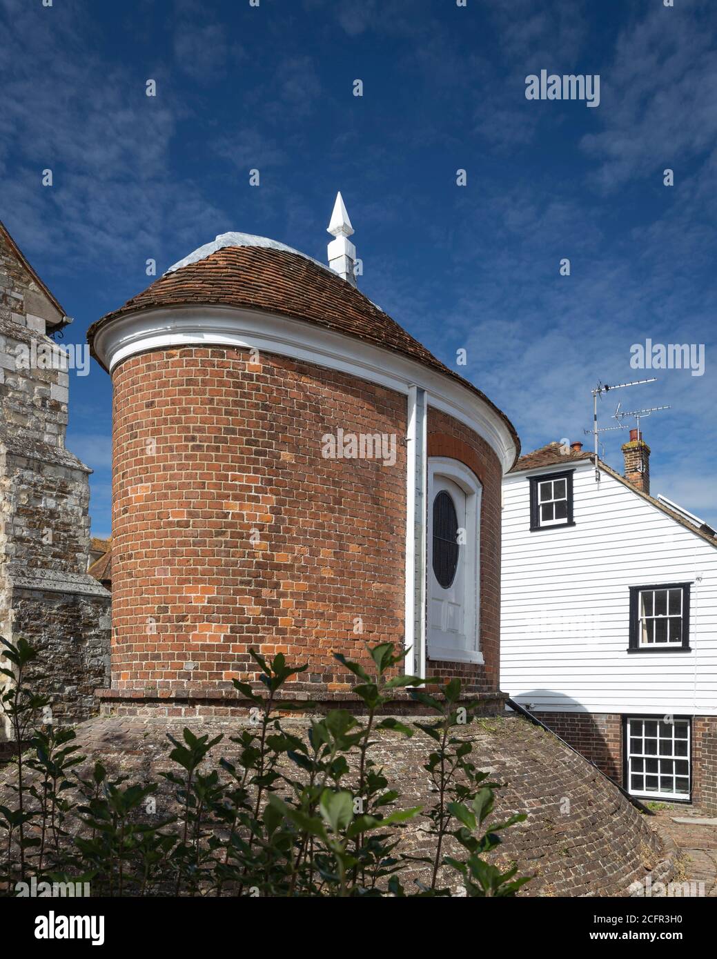 Historic Water Tower on church Square, Rye, East Sussex Stock Photo