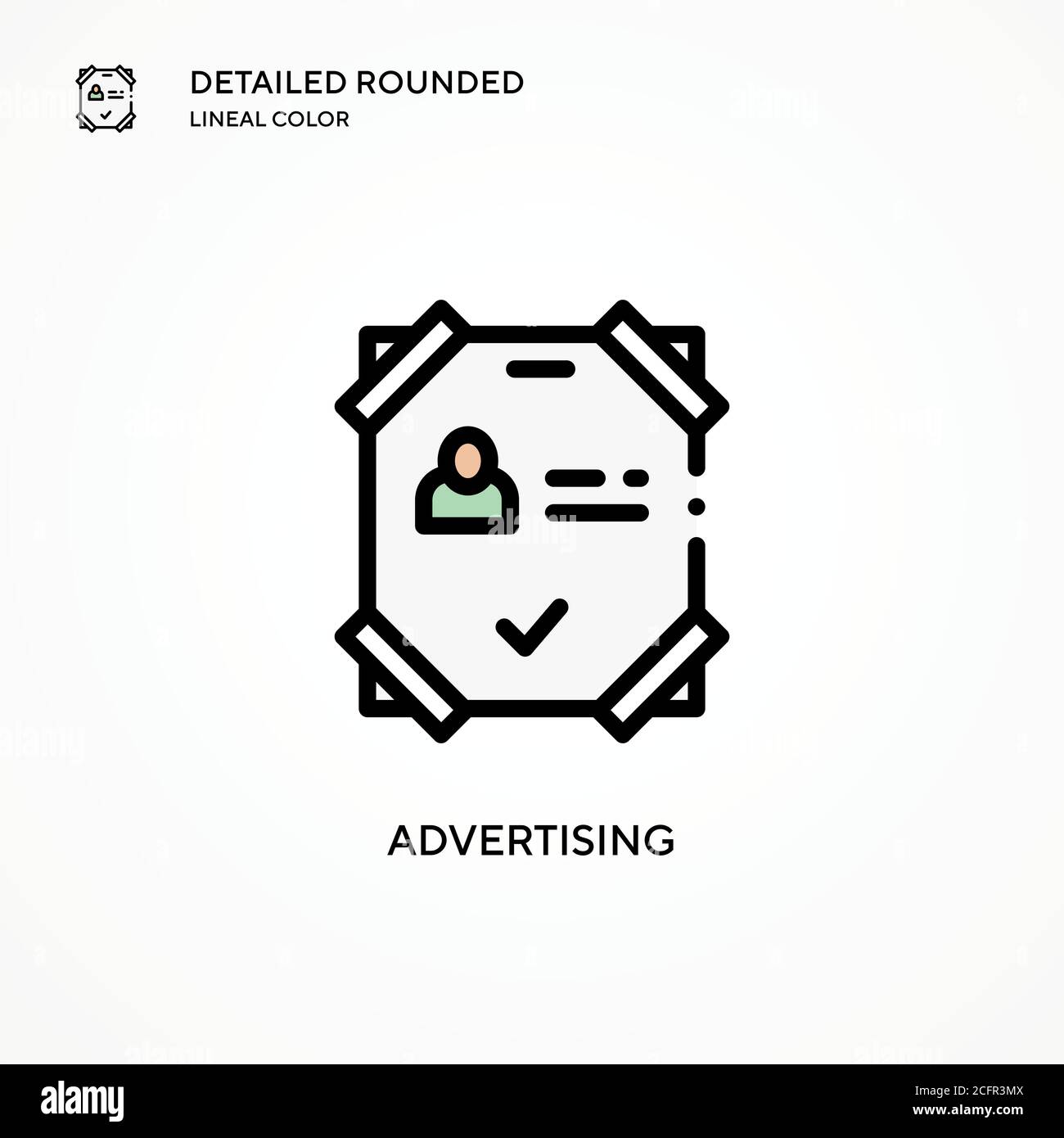 Advertising vector icon. Modern vector illustration concepts. Easy to ...