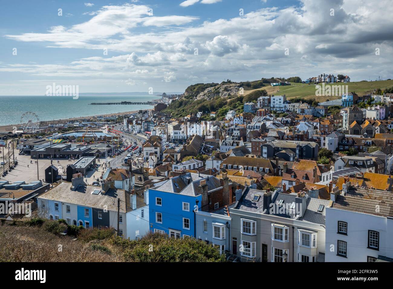 View across Hastings, East Sussex, England Stock Photo