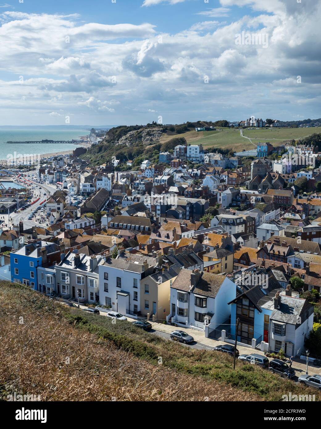 View across Hastings, East Sussex, England Stock Photo
