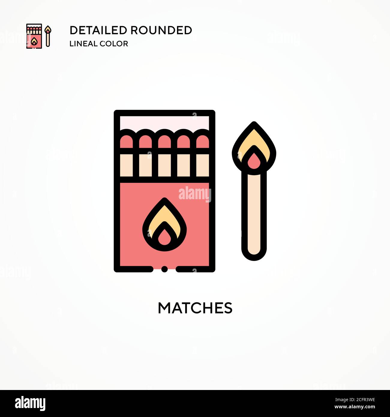 Matches vector icon. Modern vector illustration concepts. Easy to edit ...
