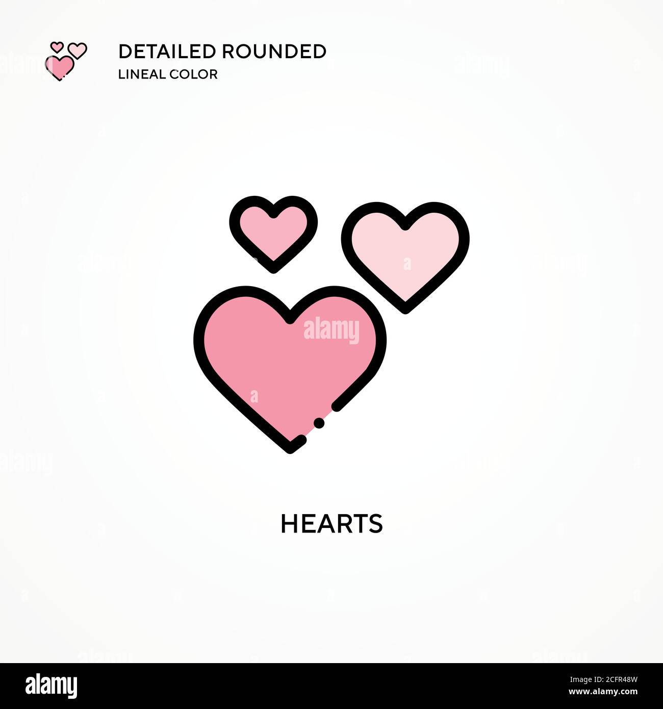 Hearts vector icon. Modern vector illustration concepts. Easy to edit ...