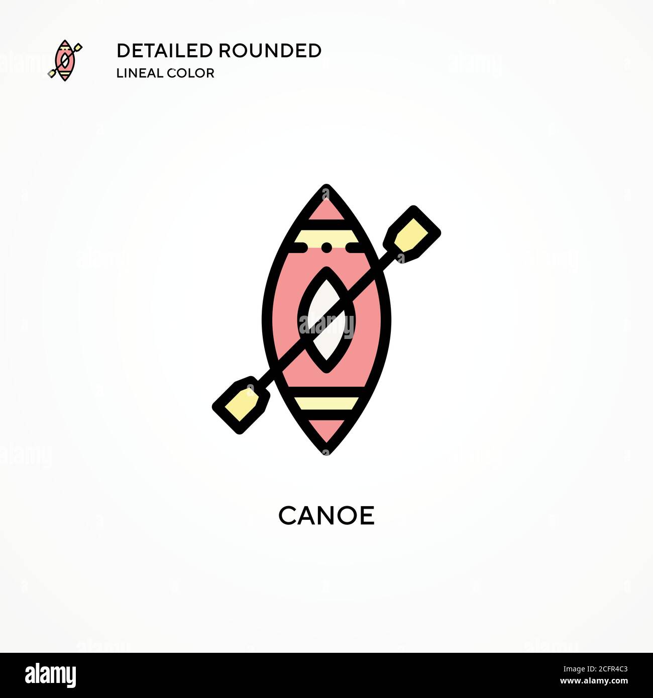 Canoe vector icon. Modern vector illustration concepts. Easy to edit