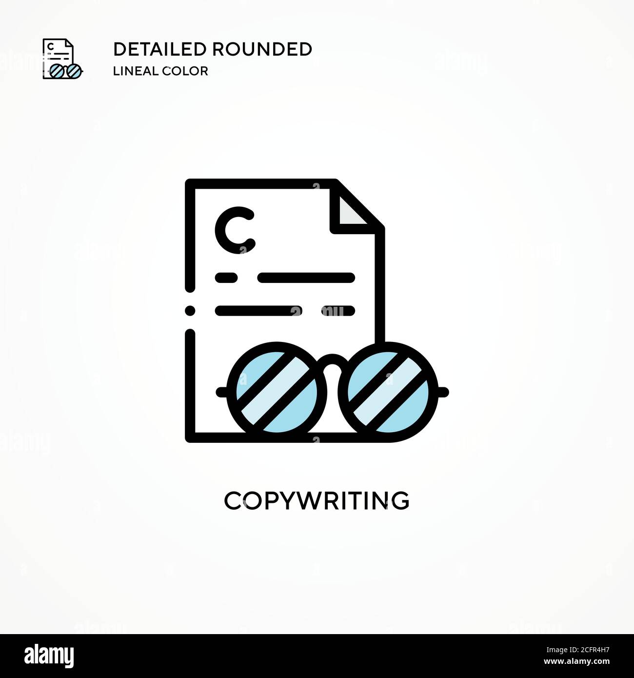 Copywriting vector icon. Modern vector illustration concepts. Easy to ...