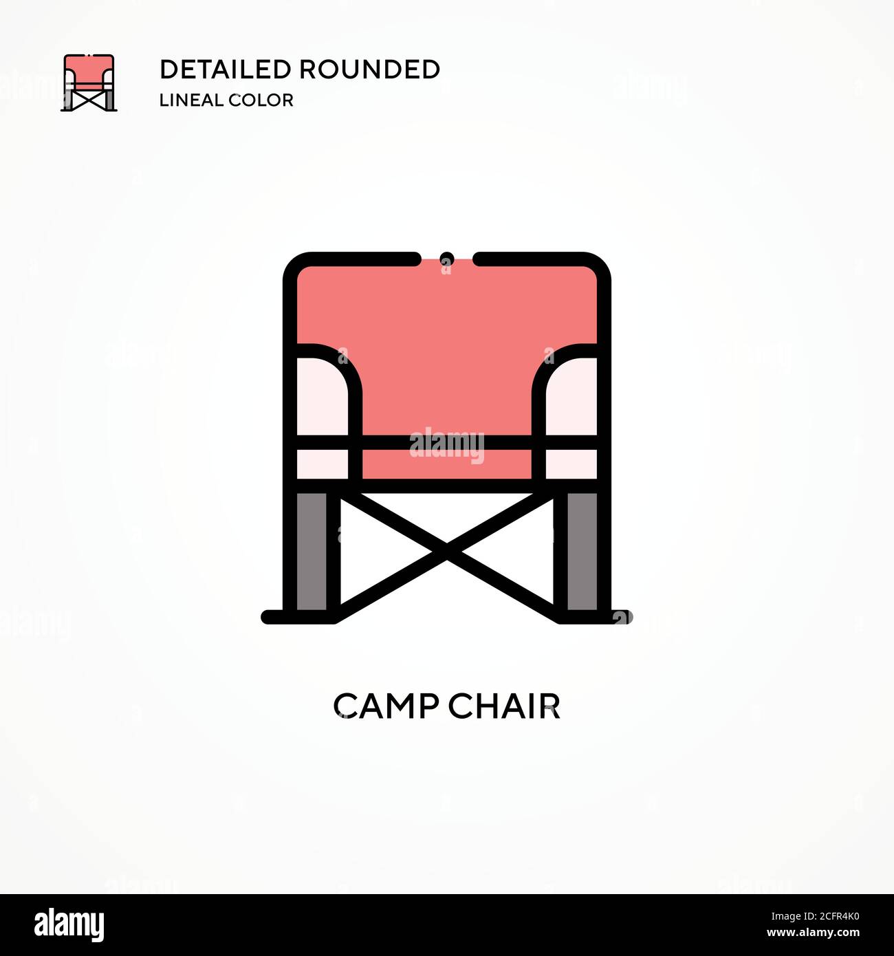 Camp chair vector icon. Modern vector illustration concepts. Easy to