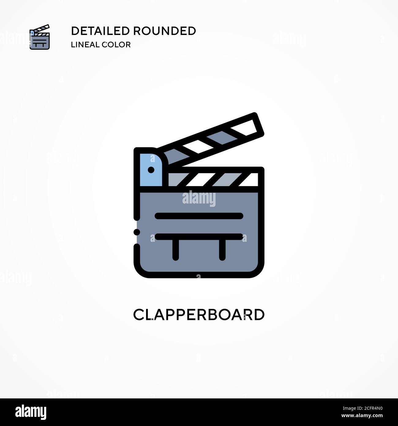 Clapperboard vector icon. Modern vector illustration concepts. Easy to ...