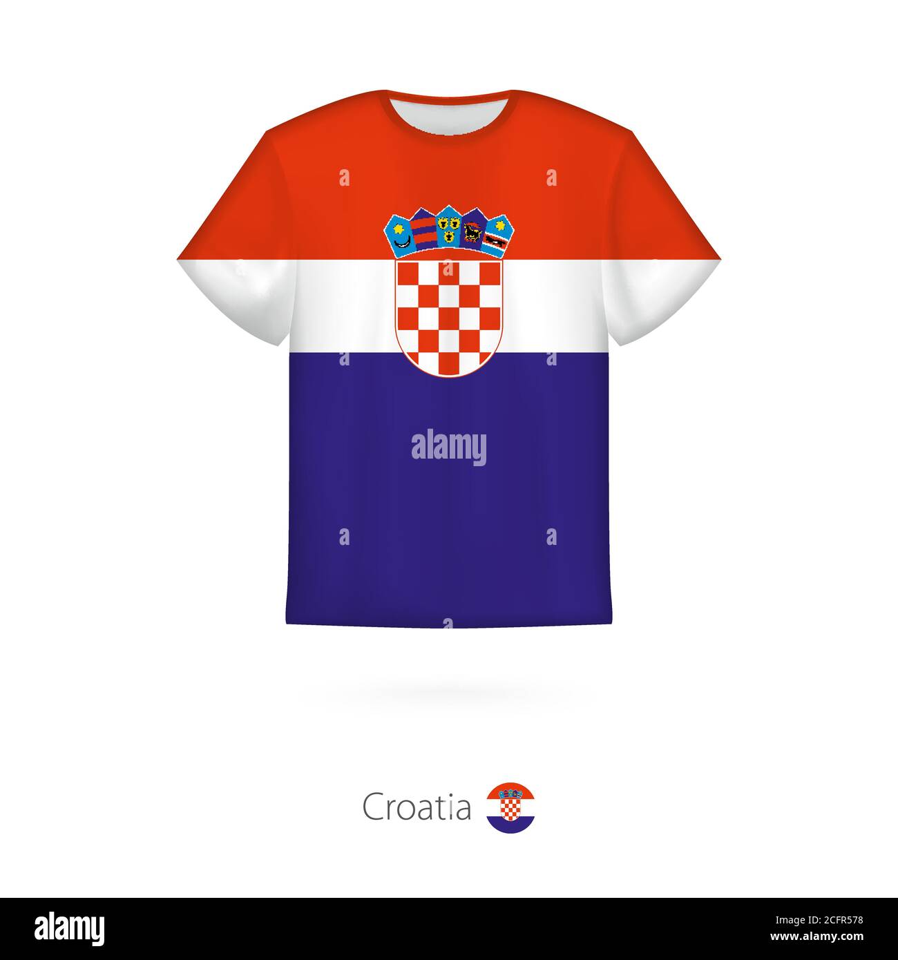 T-shirt design with flag of Croatia. T-shirt vector template Stock Vector  Image & Art - Alamy
