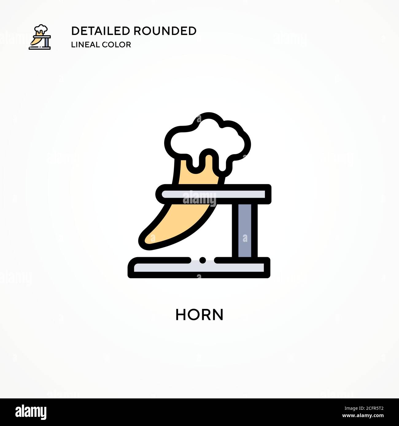 Horn vector icon. Modern vector illustration concepts. Easy to edit and