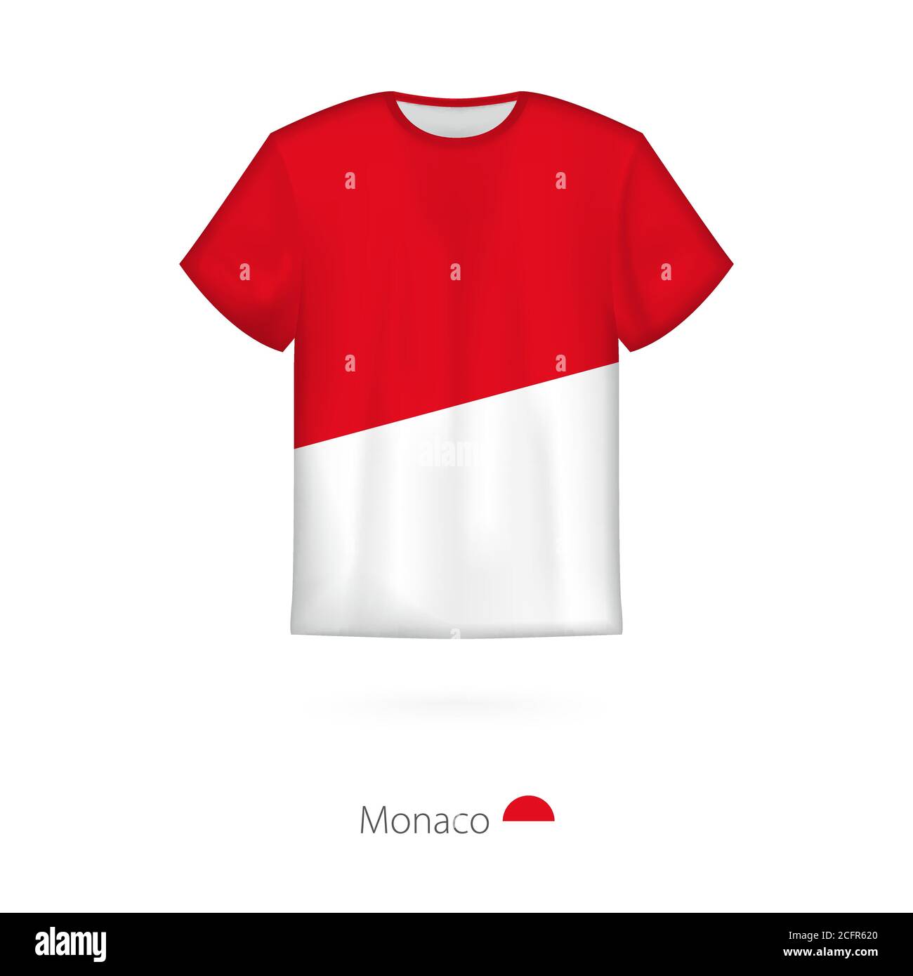 T-shirt design with flag of Monaco. T-shirt vector template Stock ...