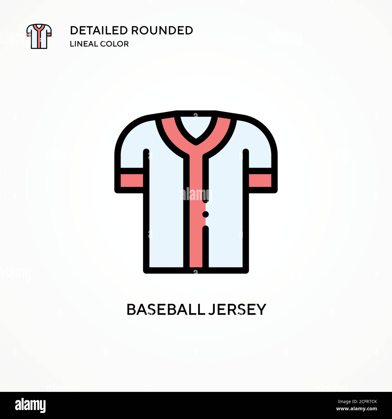 Baseball jersey vector icon. Modern vector illustration concepts. Easy