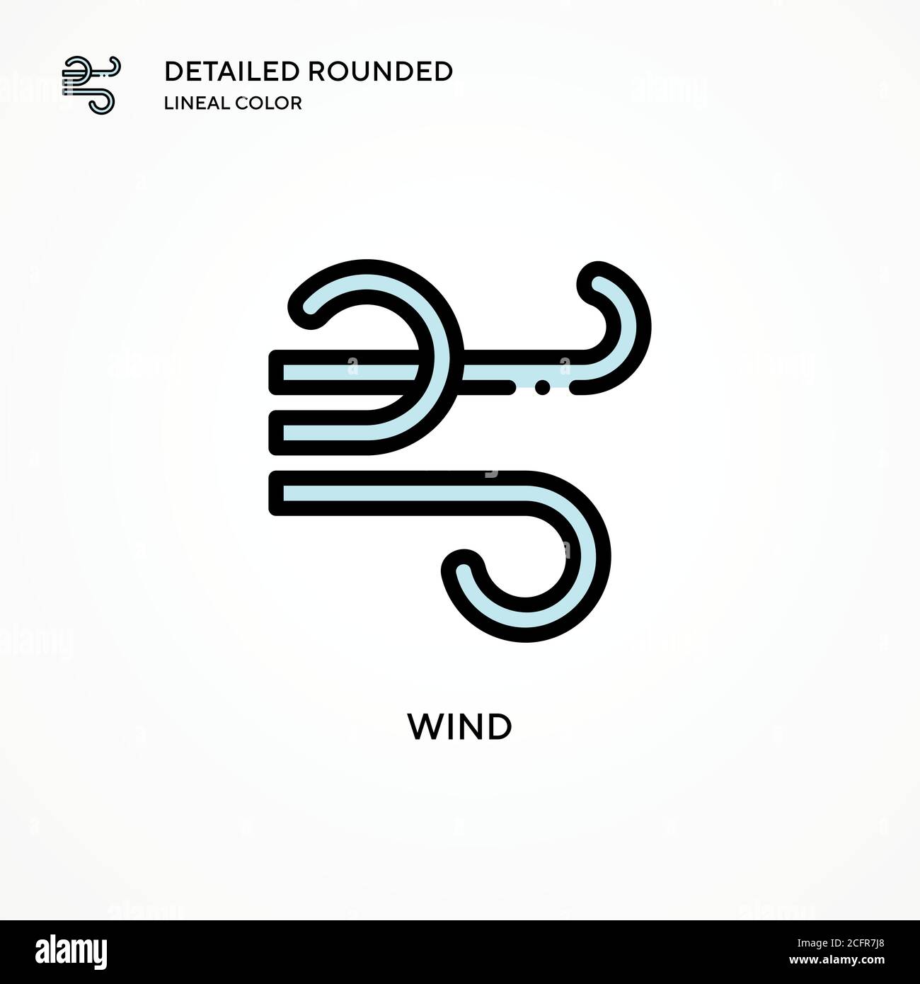 Wind vector icon. Modern vector illustration concepts. Easy to edit and customize Stock Vector