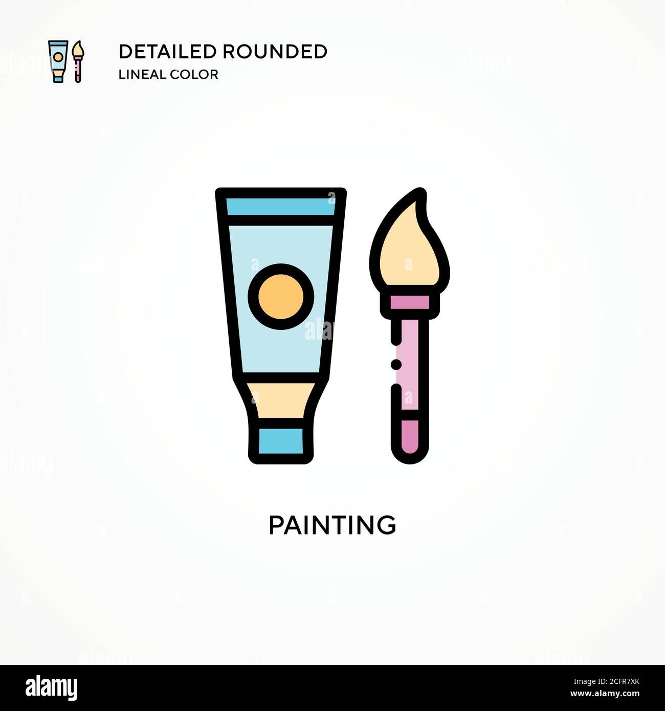 Painting vector icon. Modern vector illustration concepts. Easy to edit