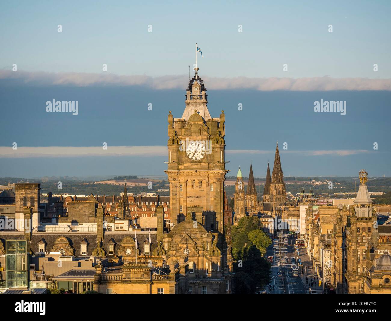 The Balmoral, Clock Tower, Hotel, Edinburgh, Scotland, UK, GB. Stock Photo