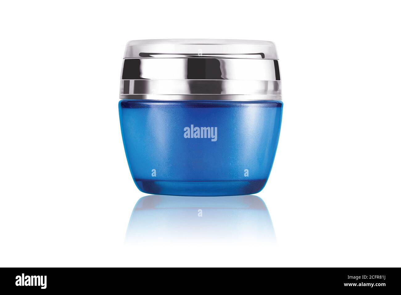 Cosmetic cream container on white background Stock Photo - Alamy