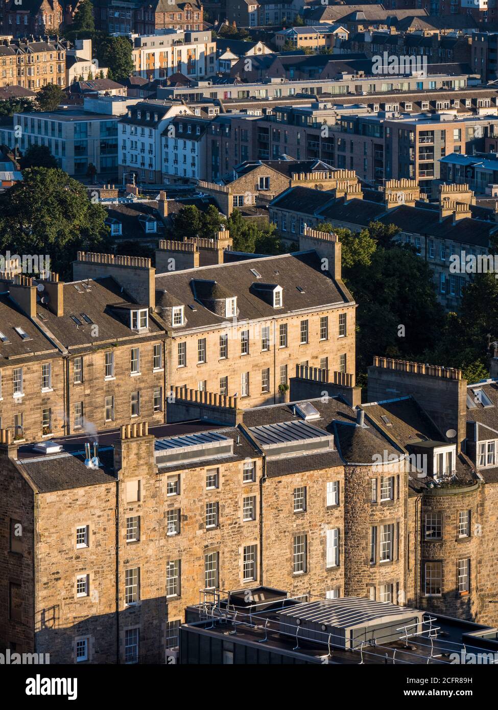 Georgian Townhouses, Newtown Housing, Newtown, Edinburgh, Scotland, UK, GB. Stock Photo
