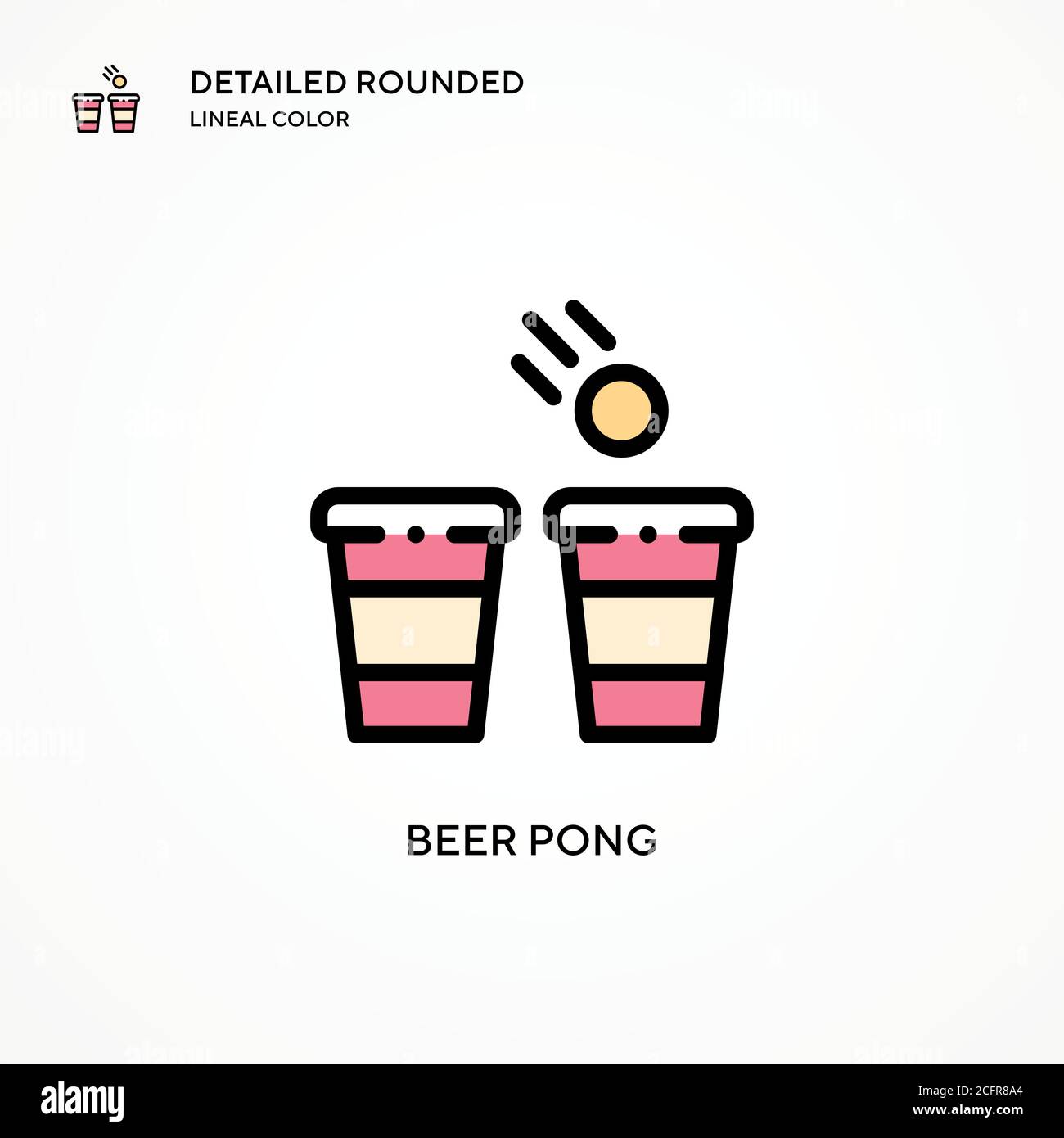 Beer pong vector icon. Modern vector illustration concepts. Easy to