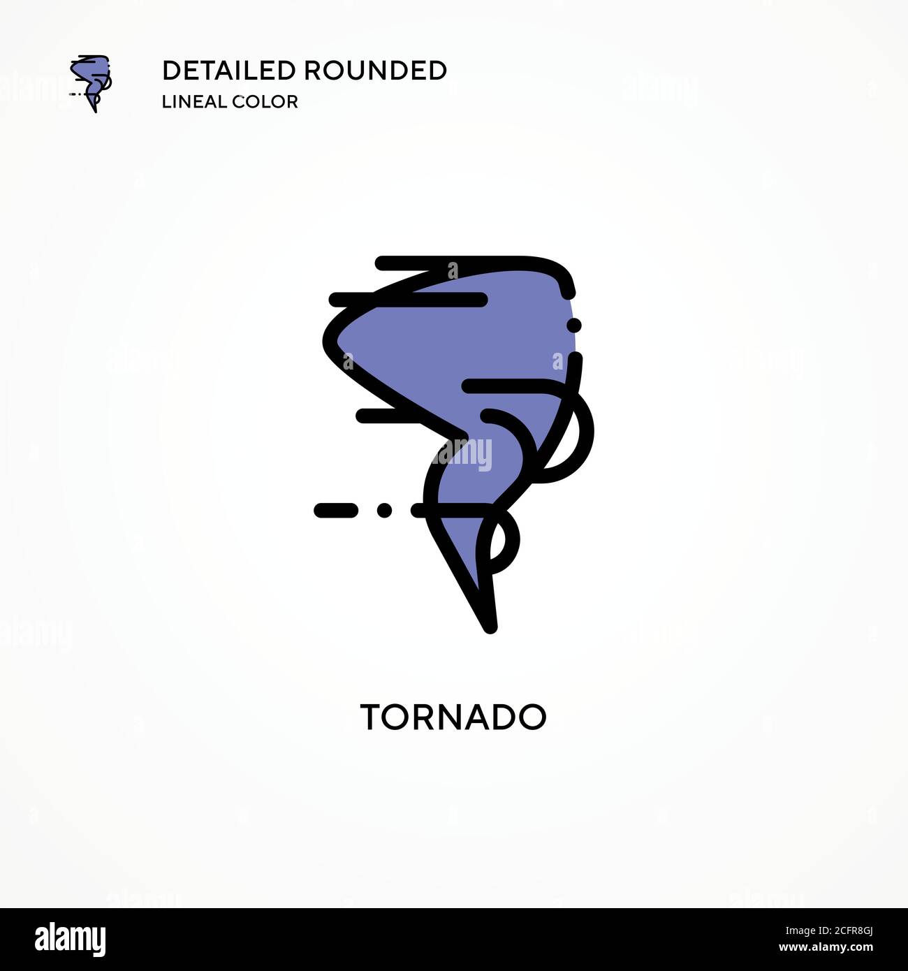 Tornado vector icon. Modern vector illustration concepts. Easy to edit and customize. Stock Vector