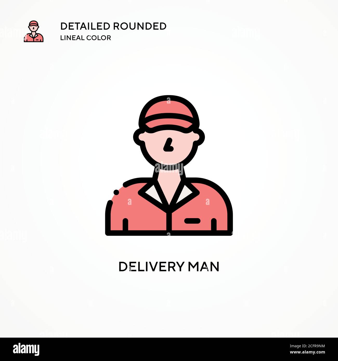 Delivery man vector icon. Modern vector illustration concepts. Easy to ...