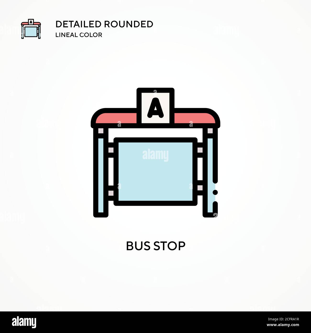 Bus stop vector icon. Modern vector illustration concepts. Easy to edit ...