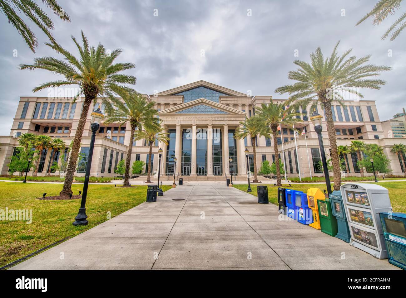 JACKSONVILLE, FL - APRIL 8, 2018: Duval County Courthouse on a cloudy day. Stock Photo