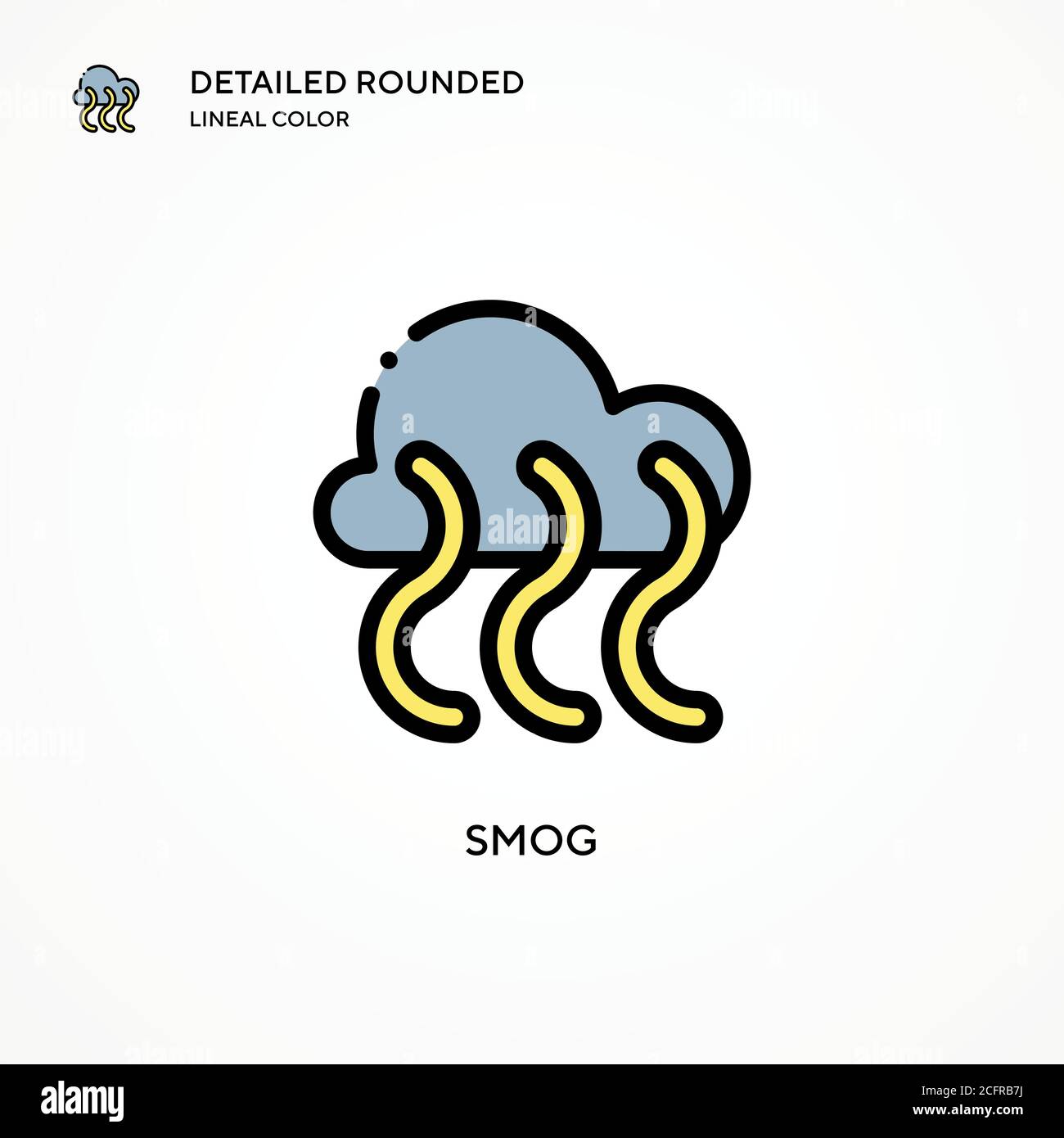 Smog vector icon. Modern vector illustration concepts. Easy to edit and ...