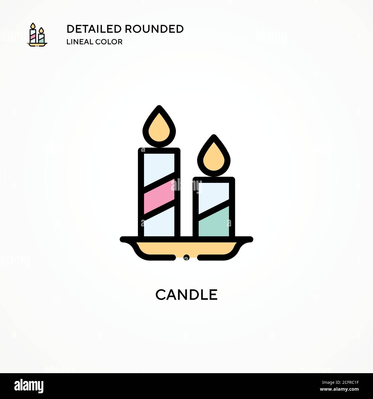 Candle vector icon. Modern vector illustration concepts. Easy to edit ...
