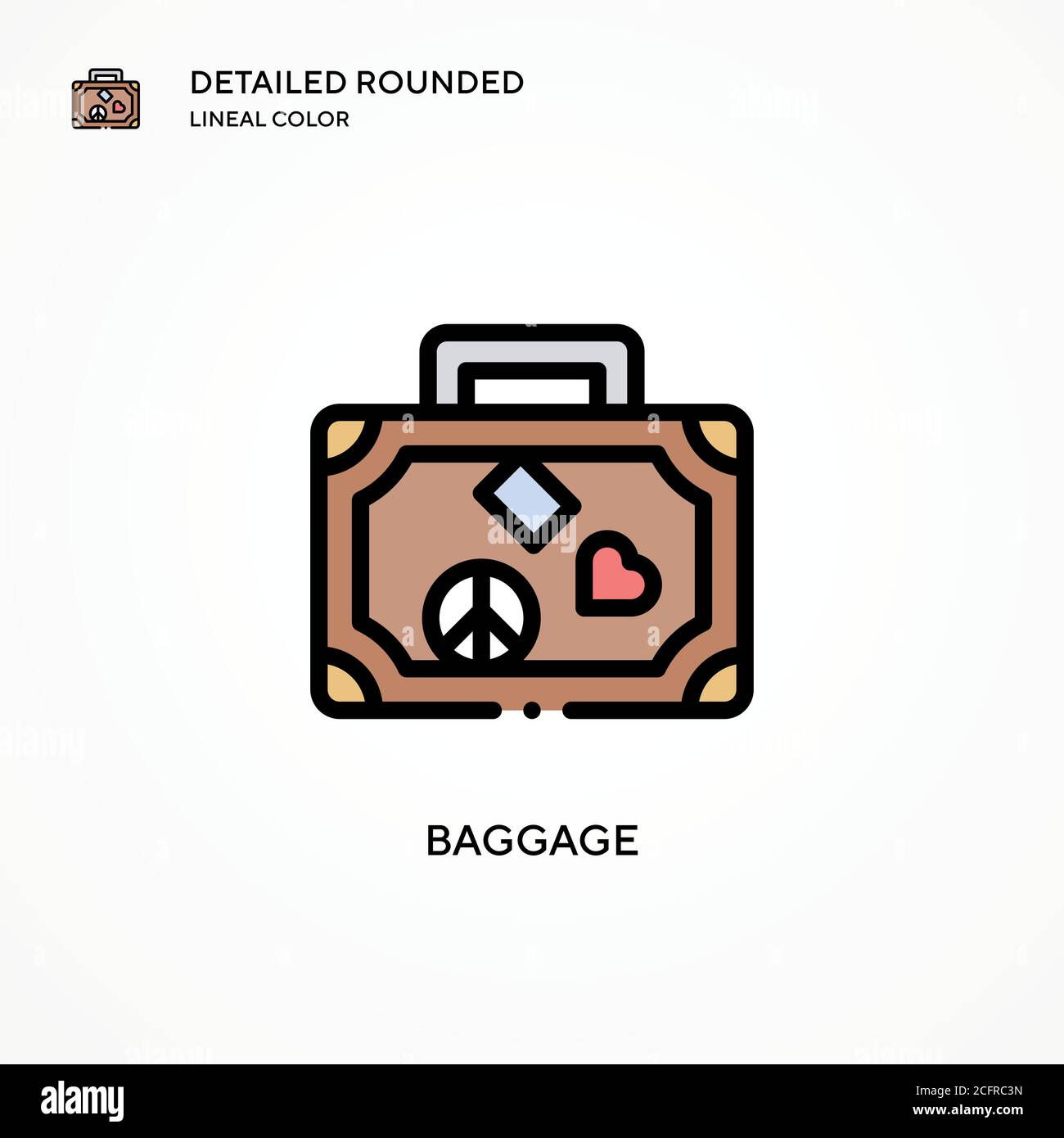 Baggage vector icon. Modern vector illustration concepts. Easy to edit ...