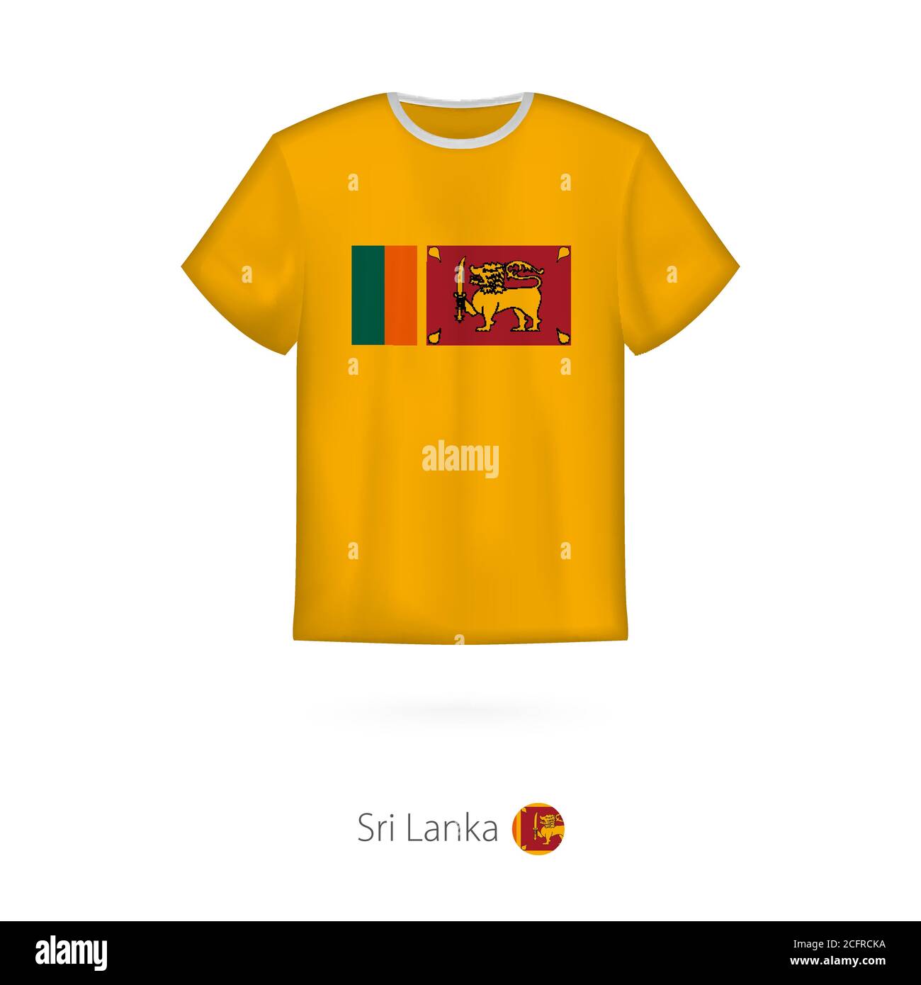 T-shirt design with flag of Sri Lanka. T-shirt vector template Stock Vector  Image & Art - Alamy