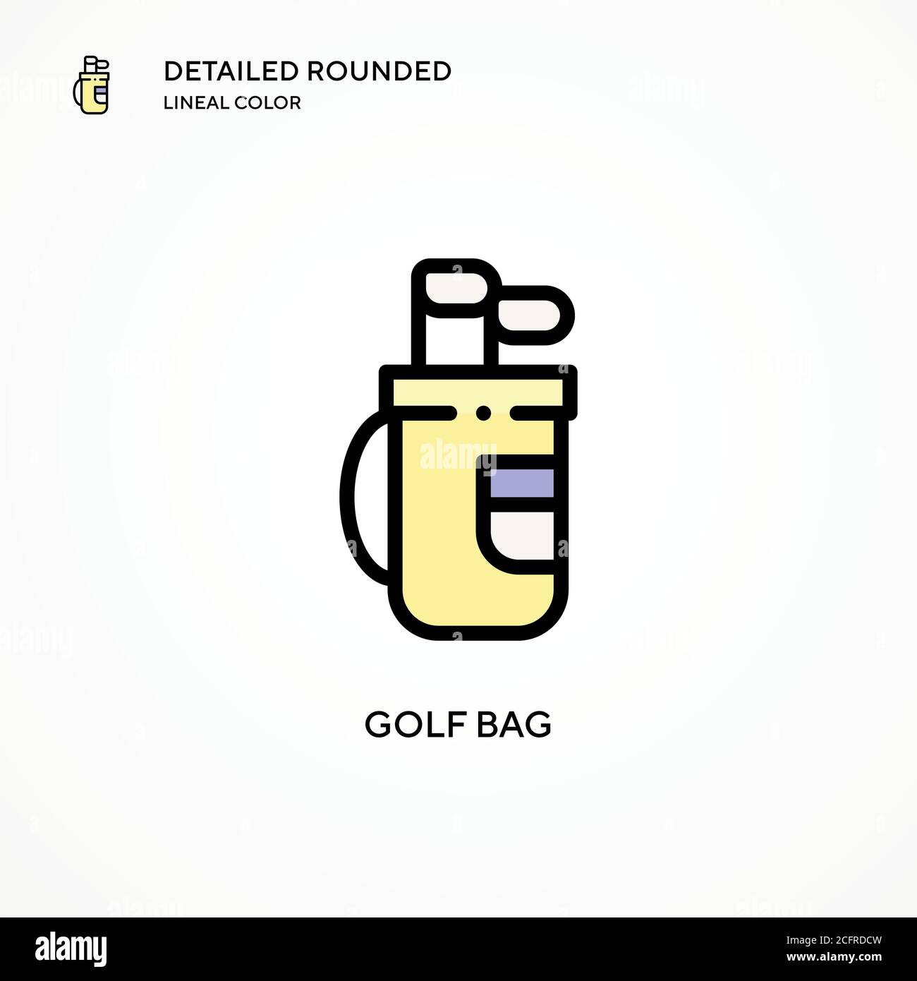 Golf bag vector icon. Modern vector illustration concepts. Easy to edit