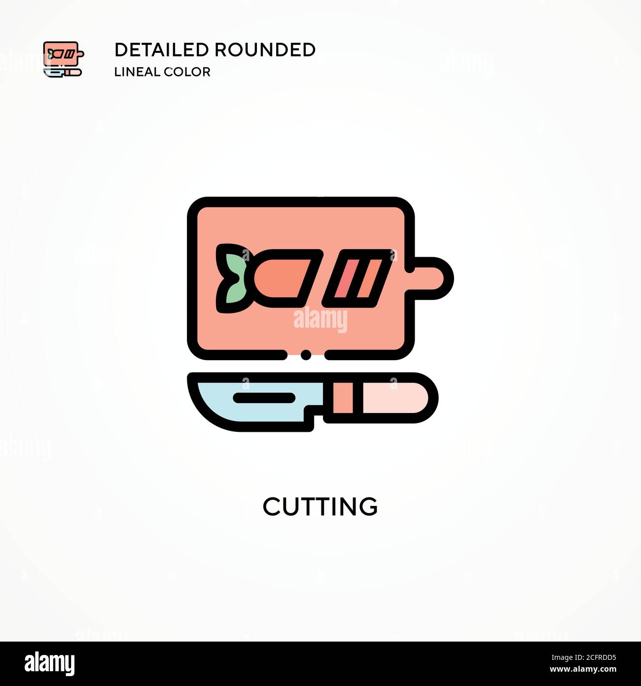 Cutting vector icon. Modern vector illustration concepts. Easy to edit ...