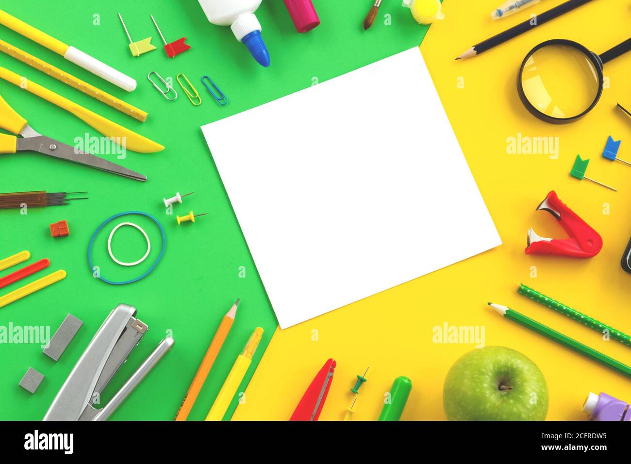 office supplies background Stock Photo - Alamy