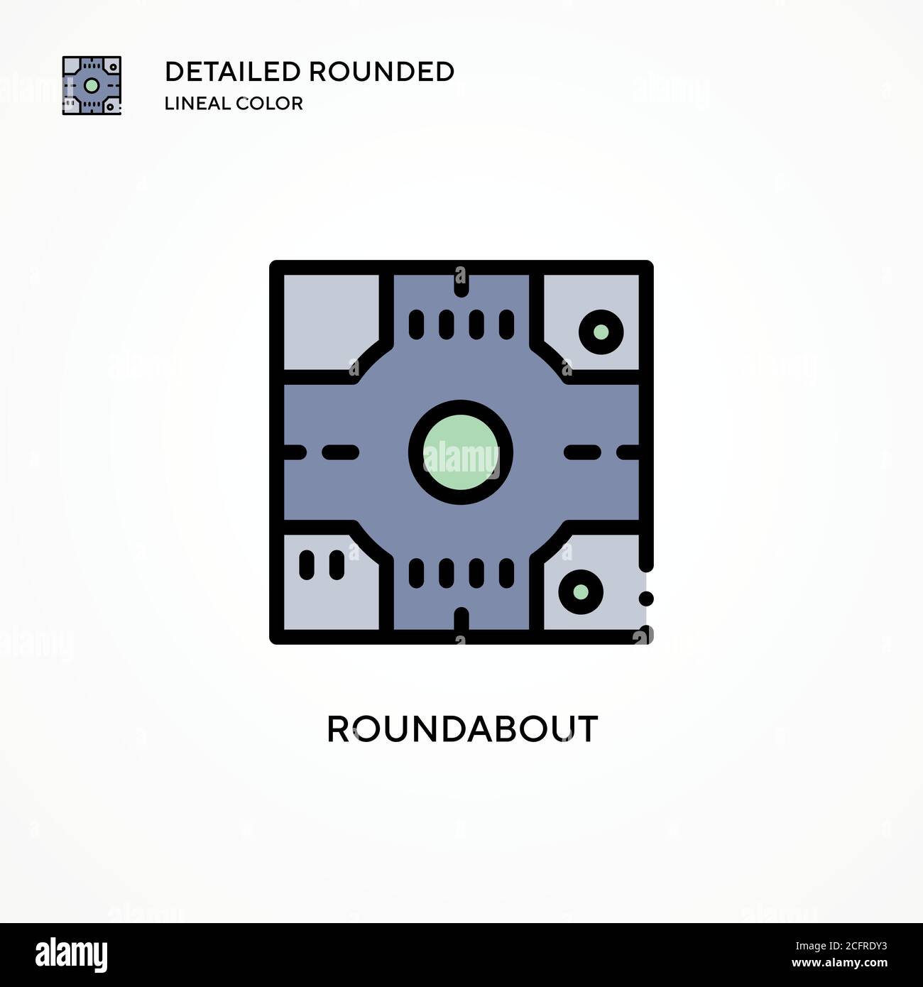 Roundabout vector icon. Modern vector illustration concepts. Easy to ...