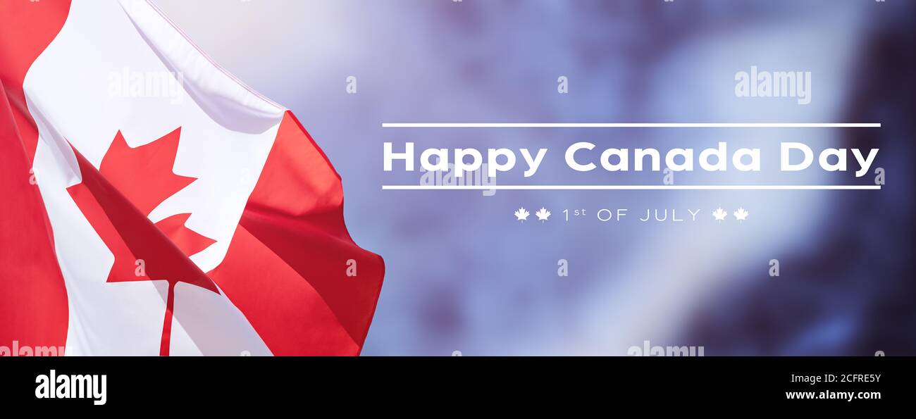 Canadian National Holiday. 1 July. Happy Canada Day greeting card