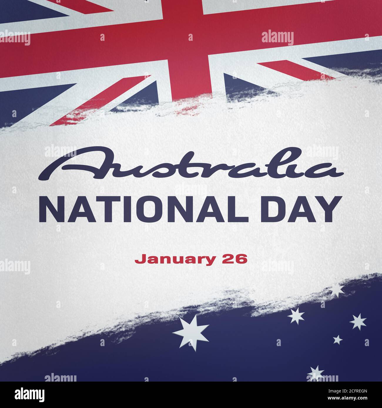 Australia National Day. Australian Flag with stripes and national colors. Australia National Day
